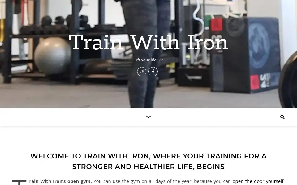 Screenshot of trainwithiron.com