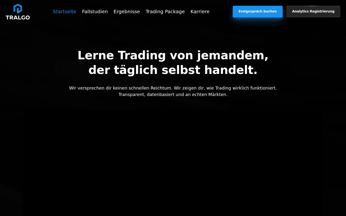 Screenshot of tralgo.com