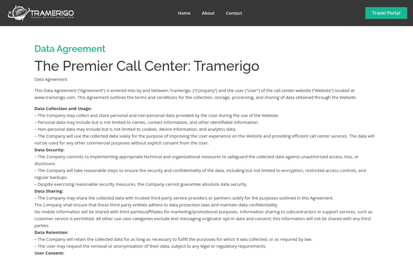Screenshot of tramerigo.com