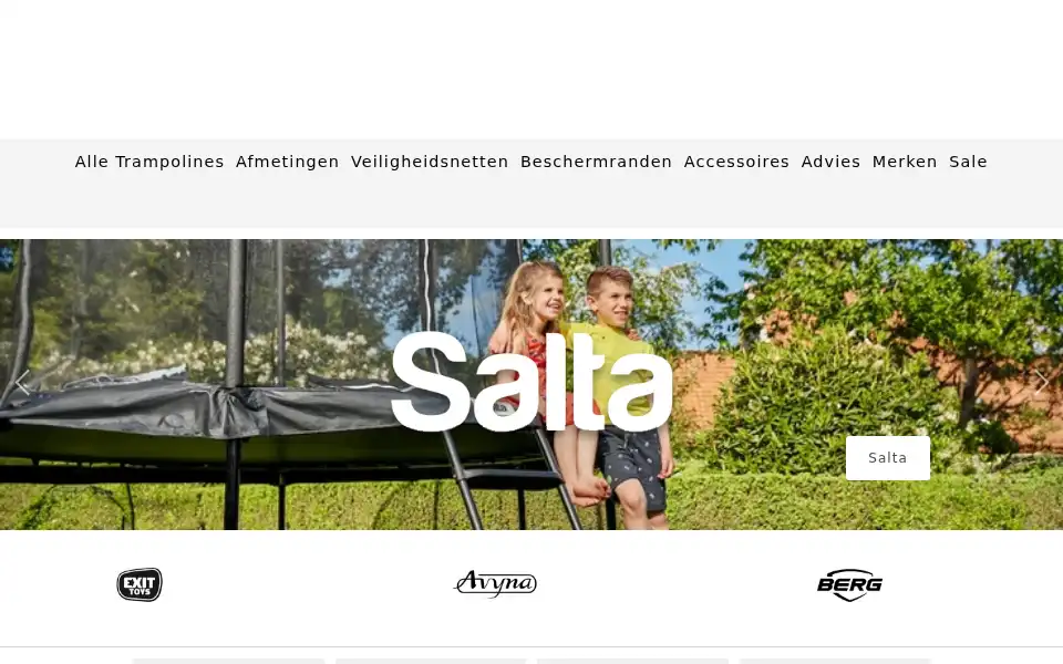 Screenshot of trampolinezaak.com