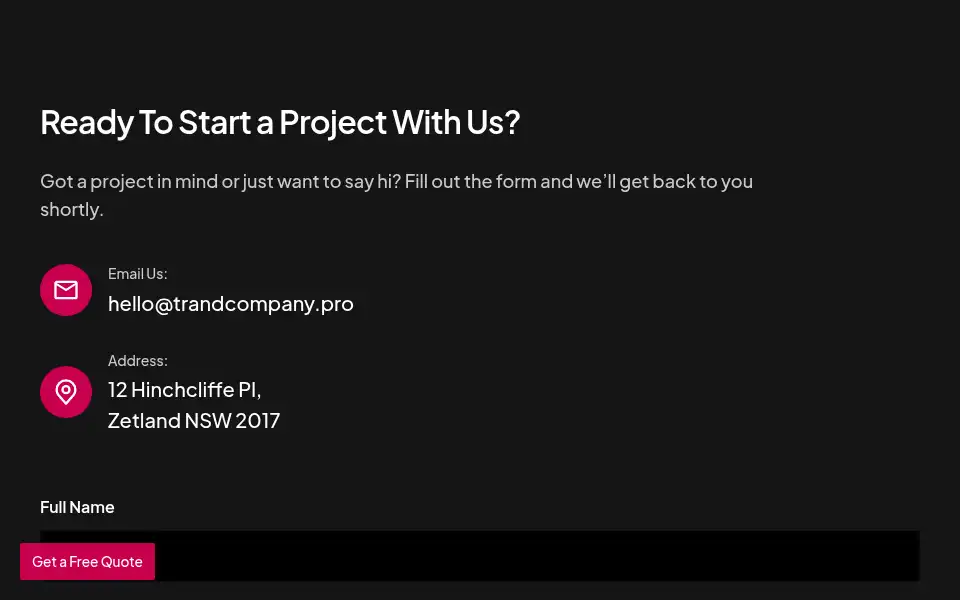 Screenshot of trandcompany.pro