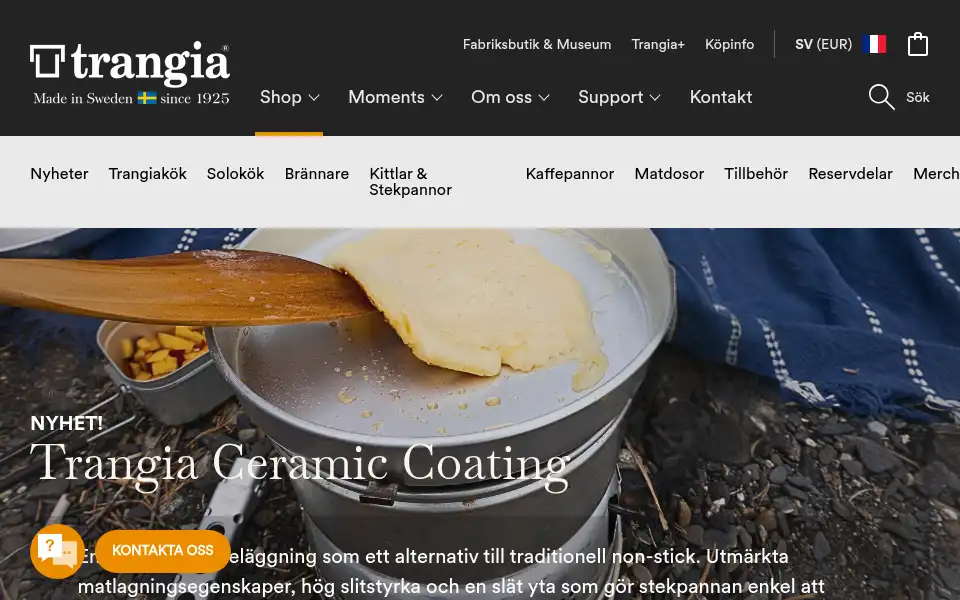 Screenshot of trangia.se
