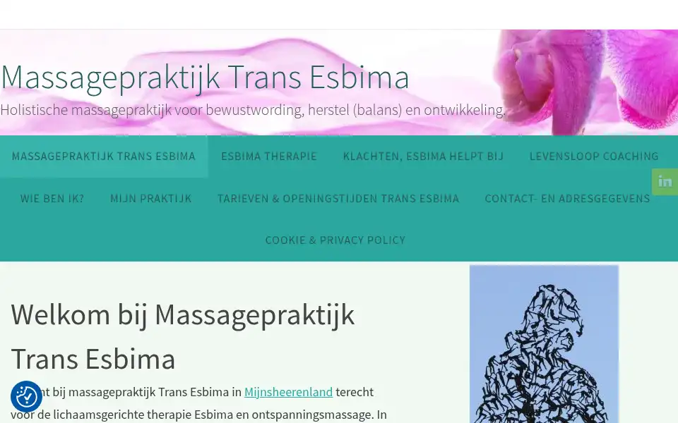 Screenshot of trans-bindweefselmassage.nl