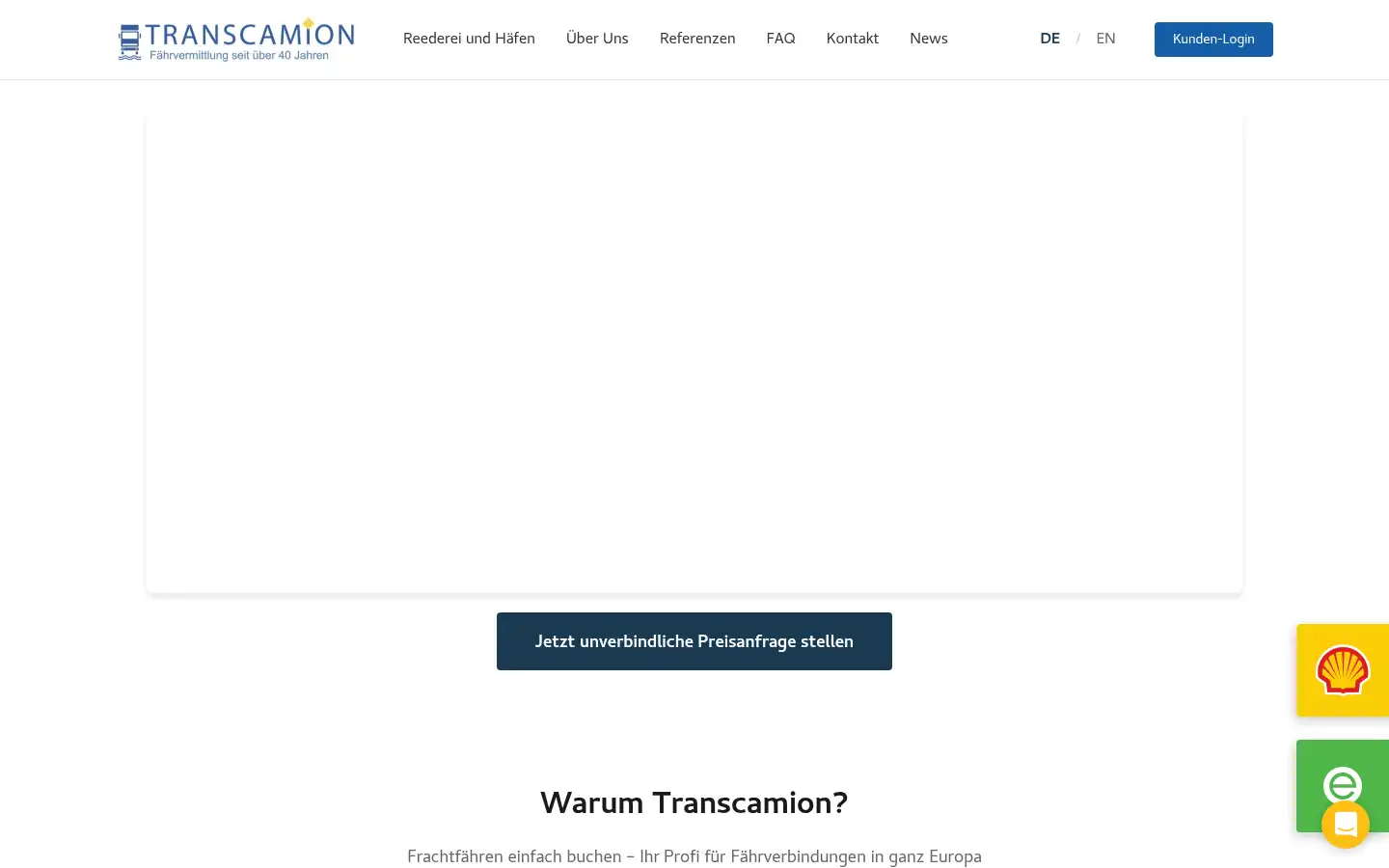 Screenshot of transcamion.de