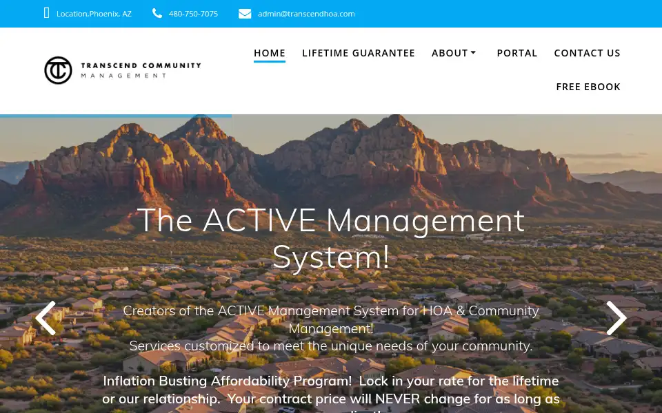 Screenshot of transcendhoa.com