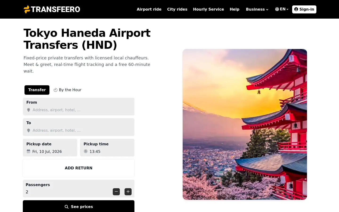 Screenshot of transfeero.com