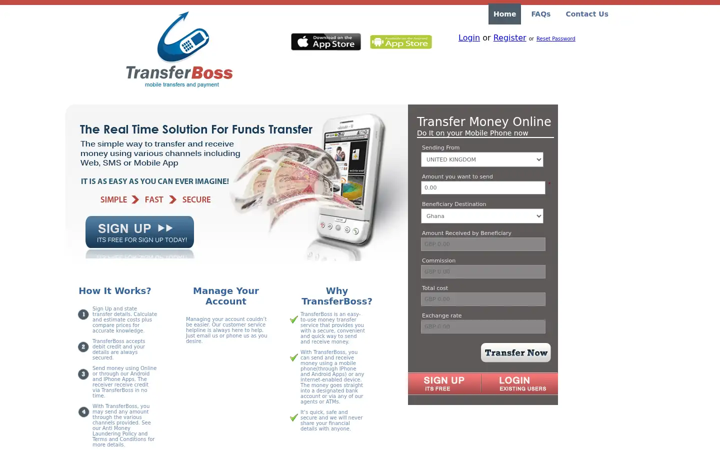 Screenshot of transferboss.com