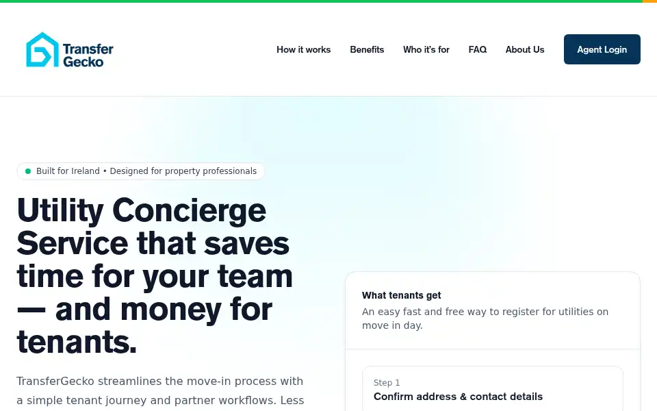 Screenshot of transfergecko.com