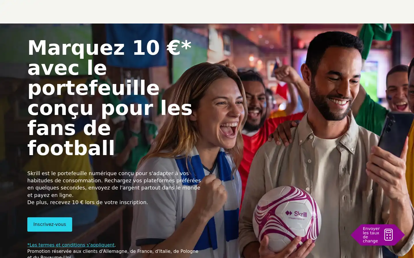 Screenshot of transfers.skrill.com