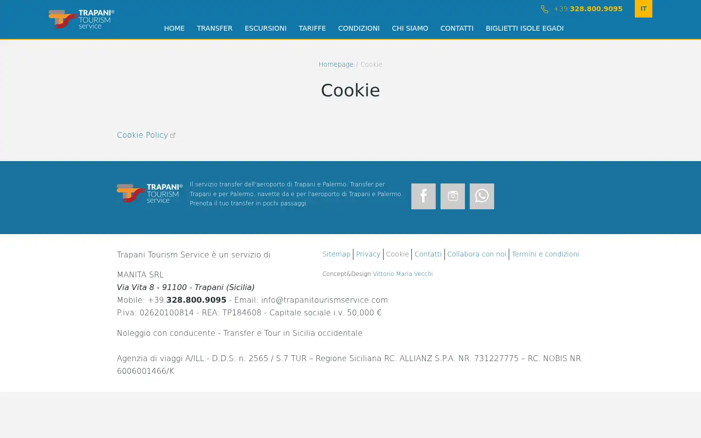 Screenshot of transfertrapanipalermo.it