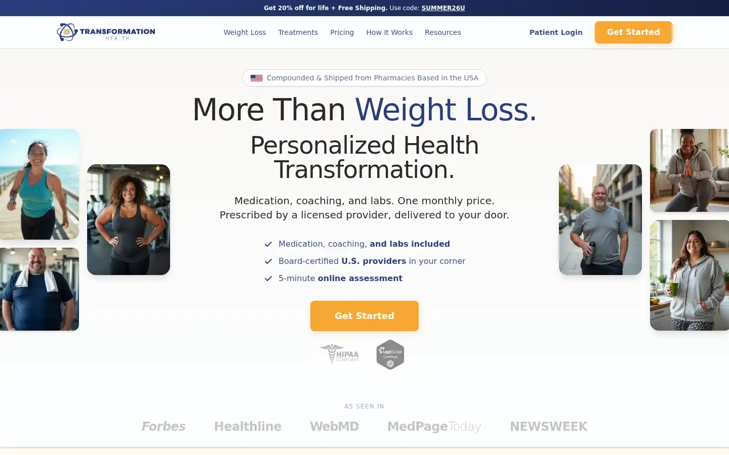Screenshot of transformationhealth.com