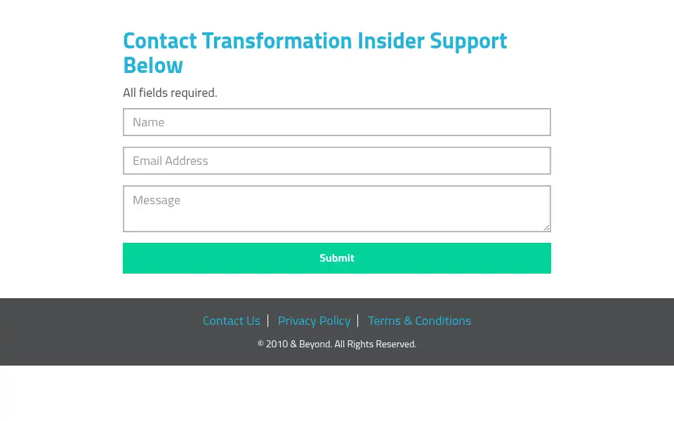 Screenshot of transformationinsider.com
