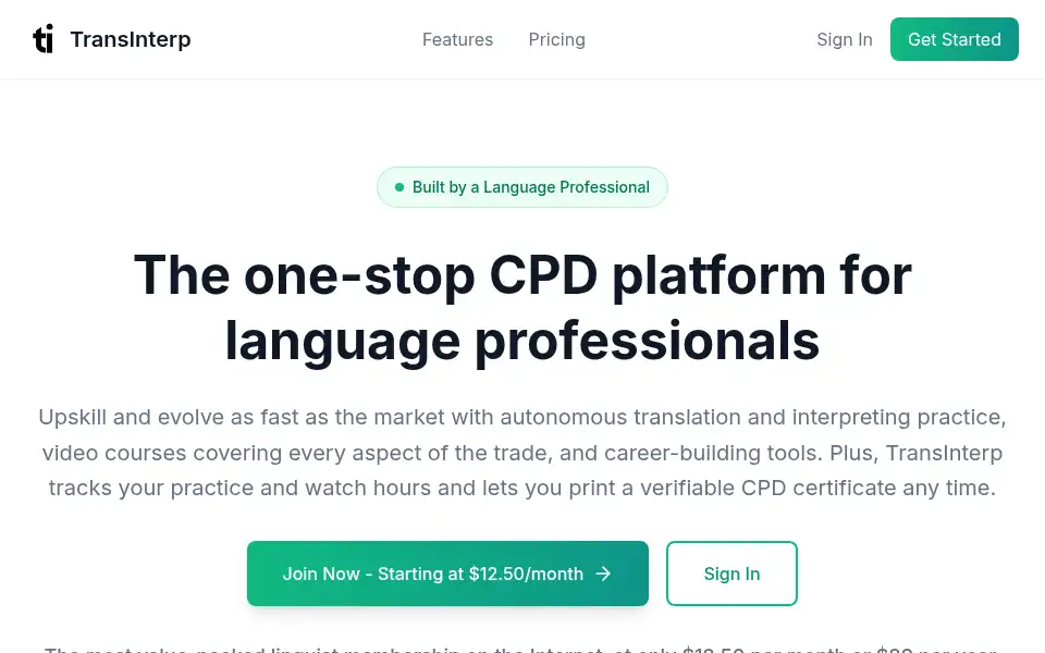 Screenshot of transinterp.com