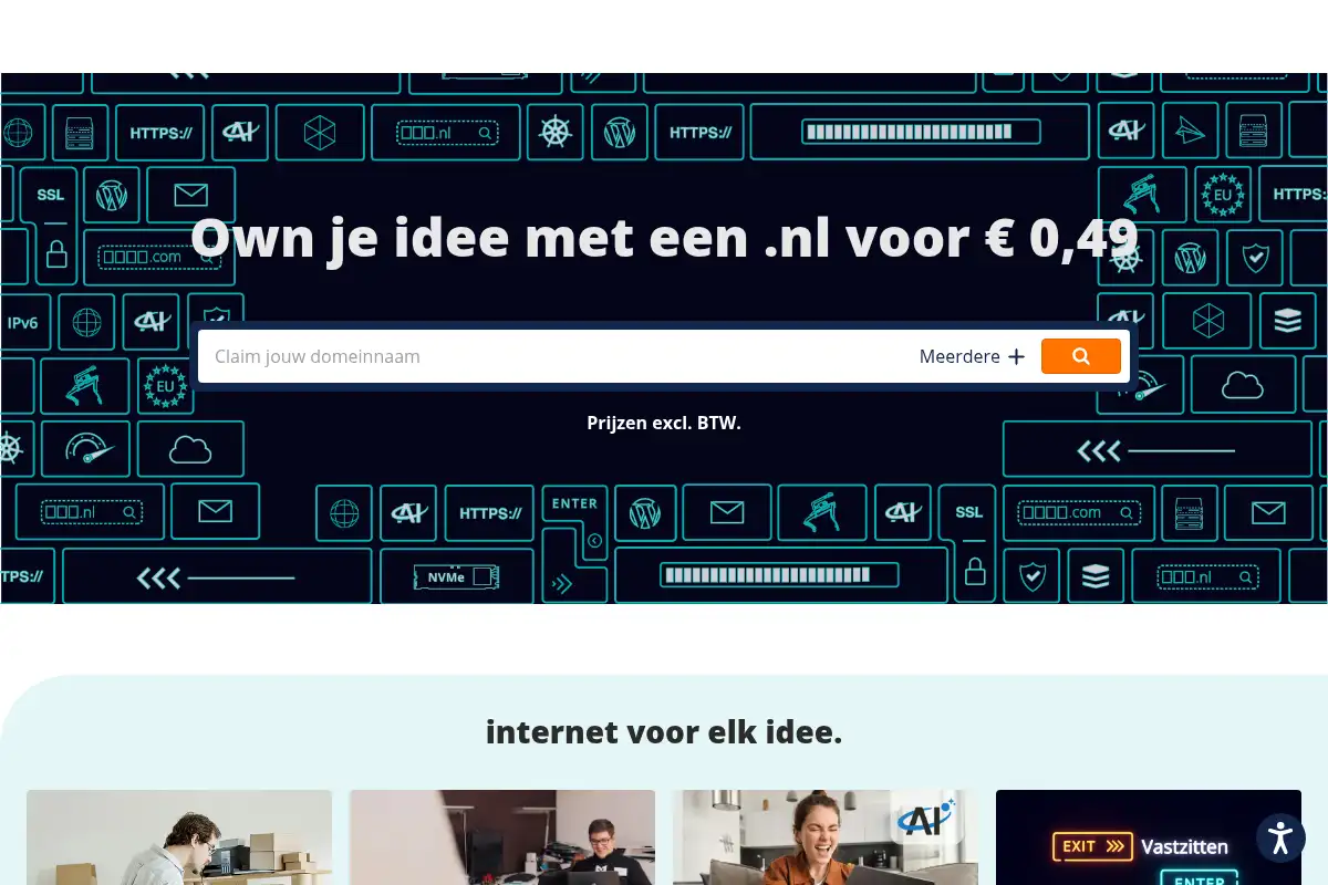 Screenshot of transip.nl