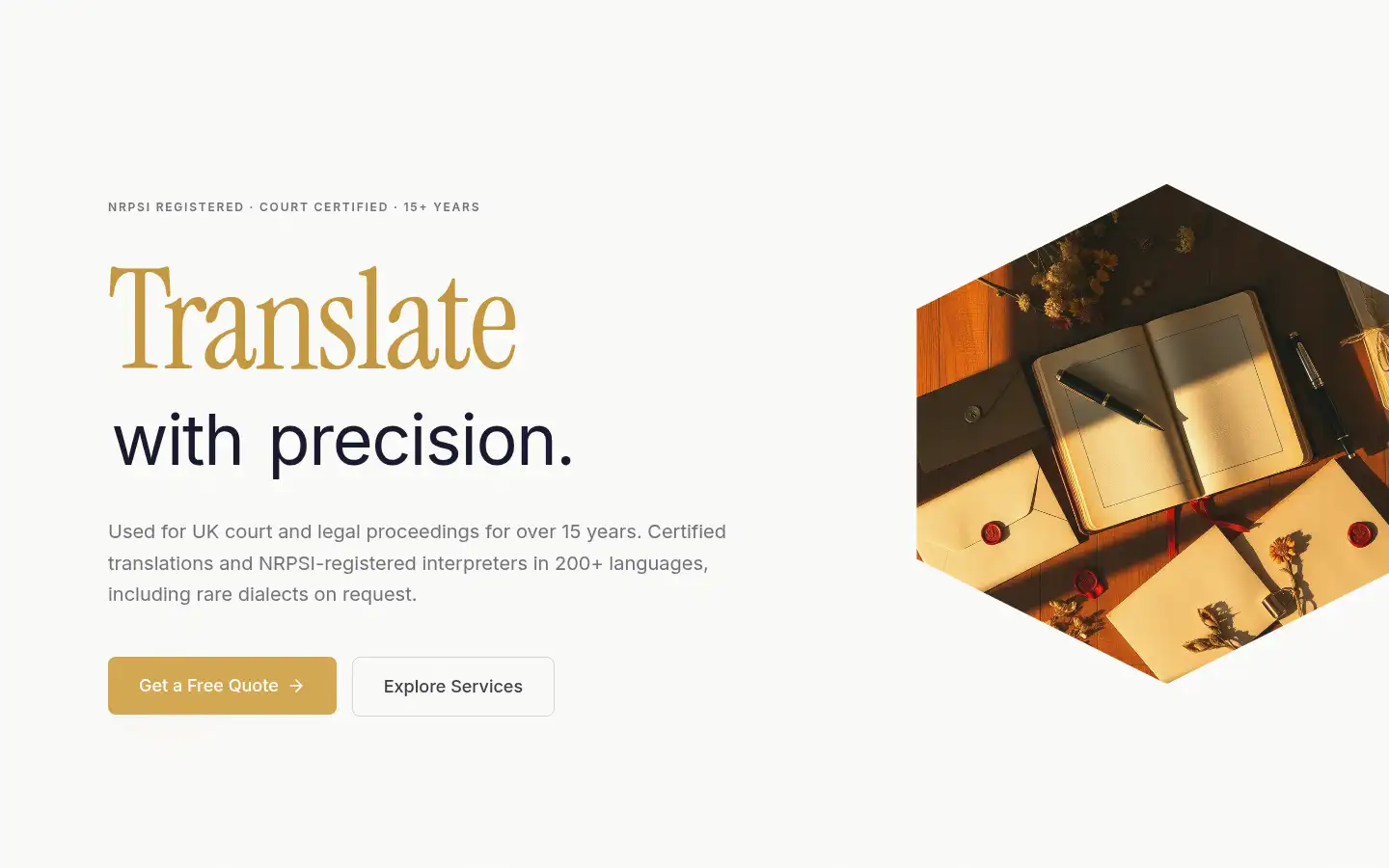 Screenshot of translatehive.com