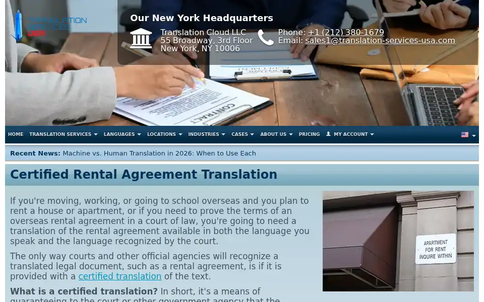 Screenshot of translation-services-usa.com