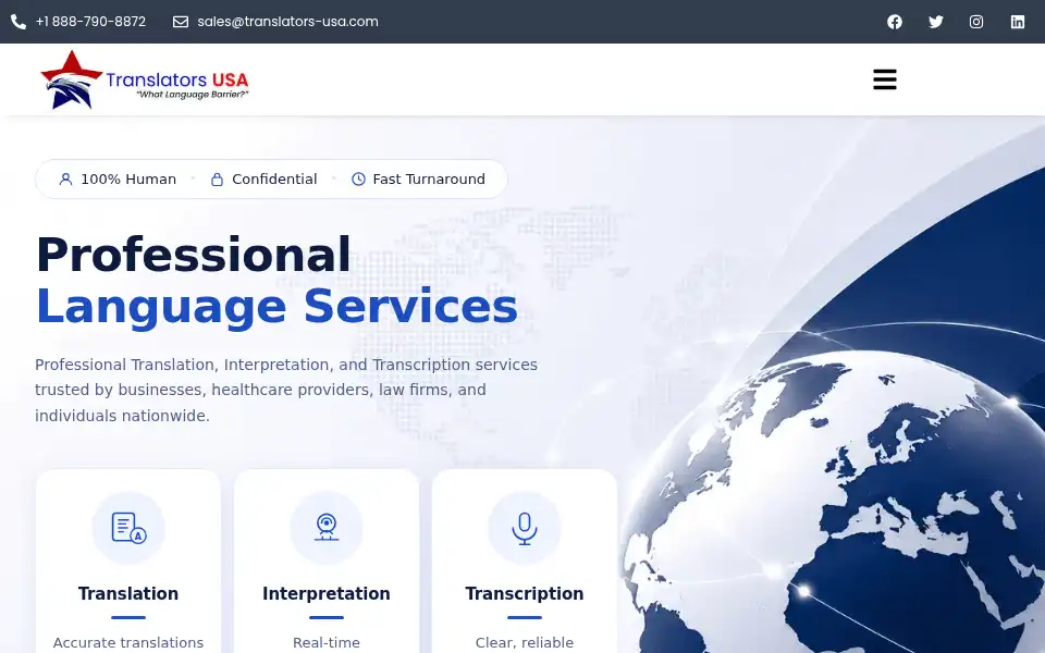 Screenshot of translators-usa.com