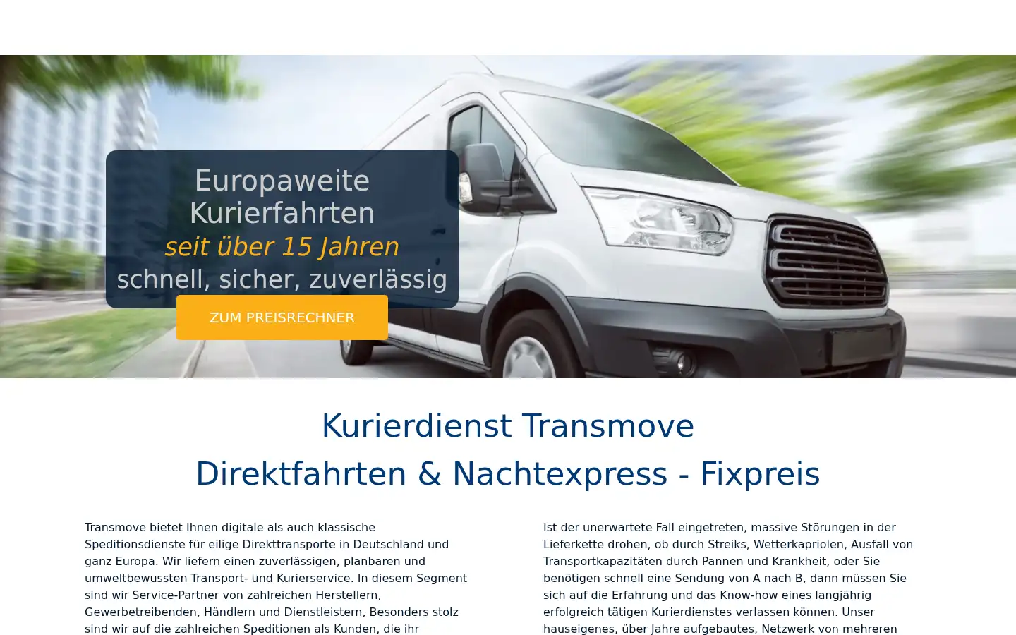 Screenshot of transmove.eu