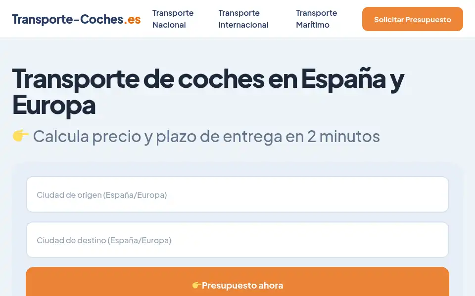 Screenshot of transporte-coches.es