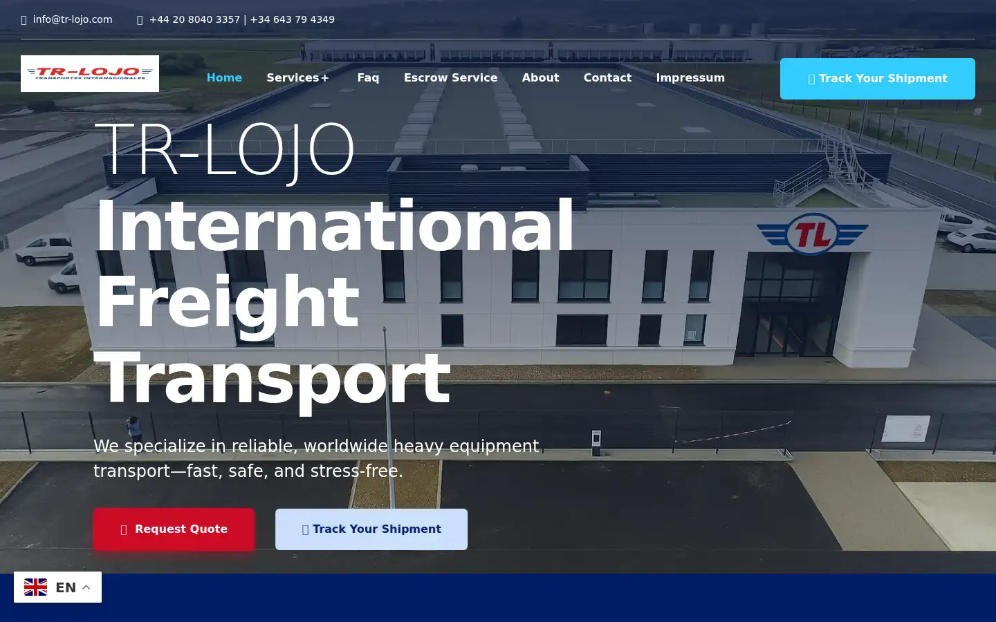Screenshot of transportes-lojo.com