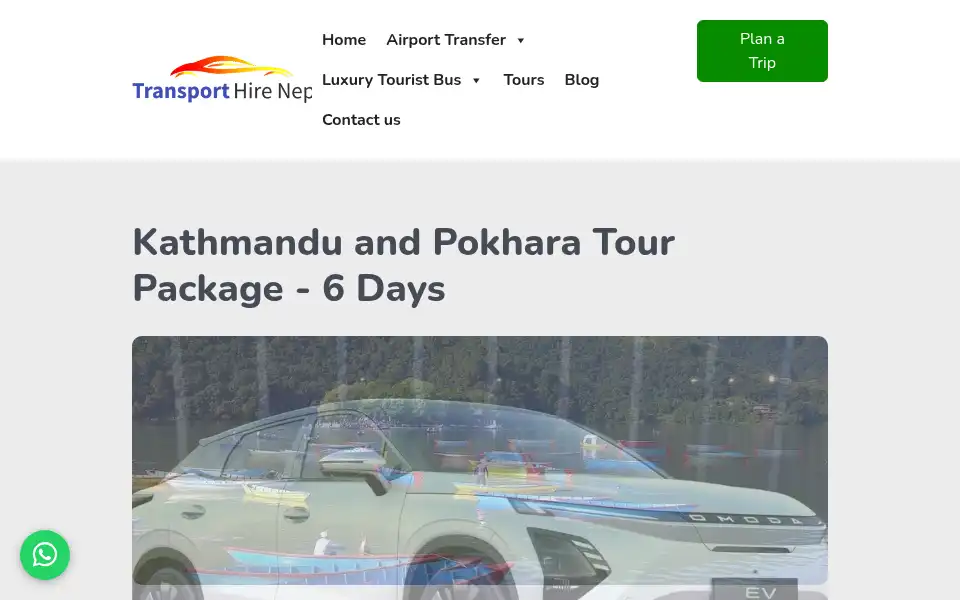 Screenshot of transporthirenepal.com