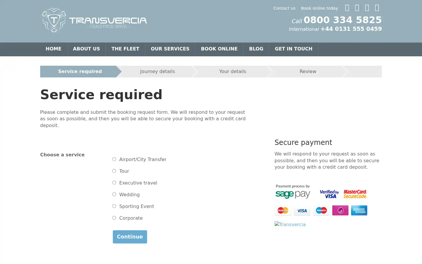 Screenshot of transvercia.com