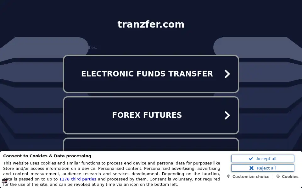 Screenshot of tranzfer.com