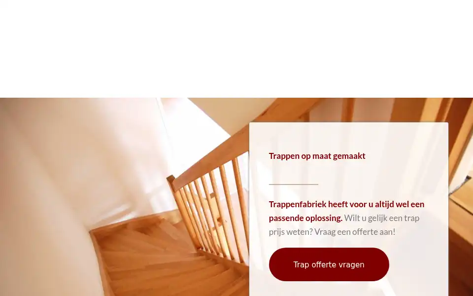 Screenshot of trappenfabriek.nl