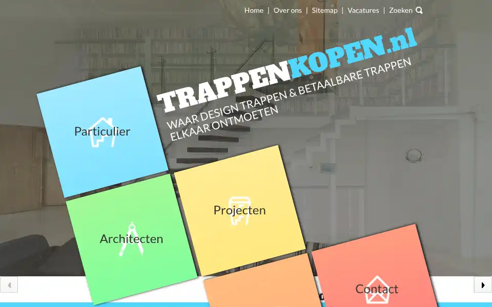 Screenshot of trappenkopen.nl