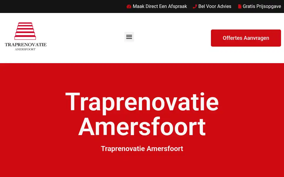 Screenshot of traprenovatieamersfoort.com