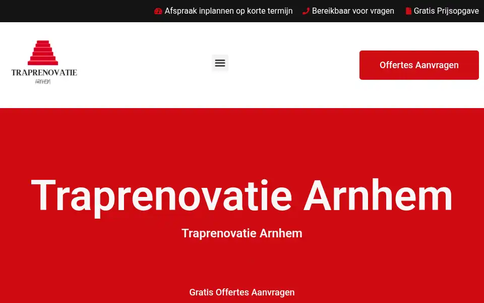 Screenshot of traprenovatiearnhem.com