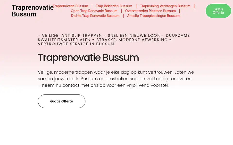 Screenshot of traprenovatiebussum.com