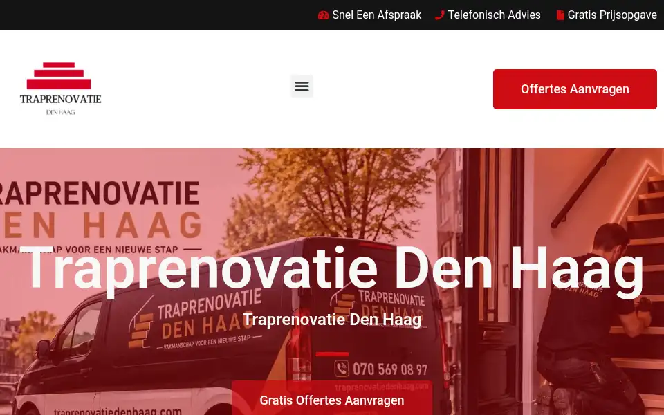 Screenshot of traprenovatiedenhaag.com