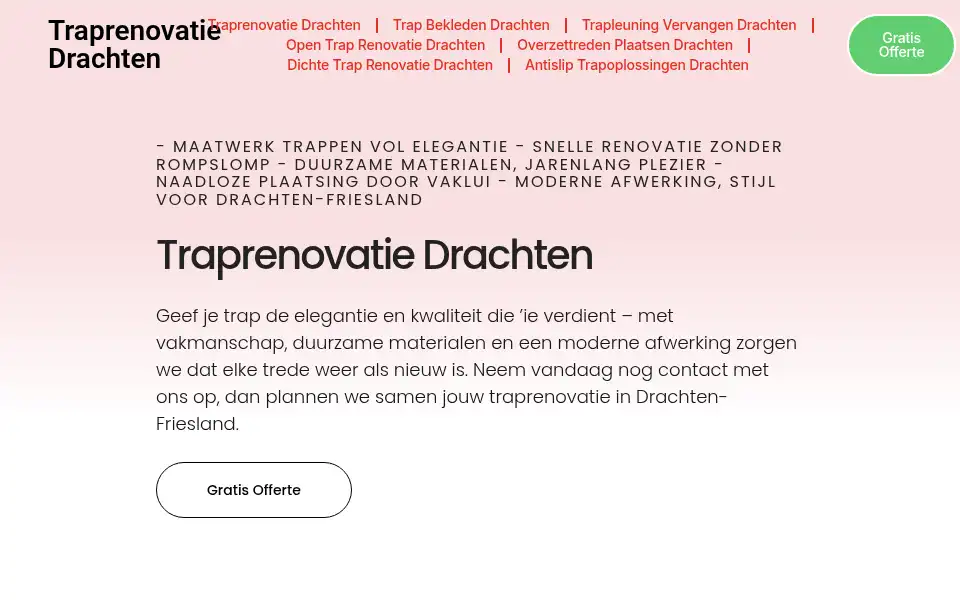 Screenshot of traprenovatiedrachten.com