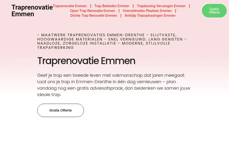 Screenshot of traprenovatieemmen.com