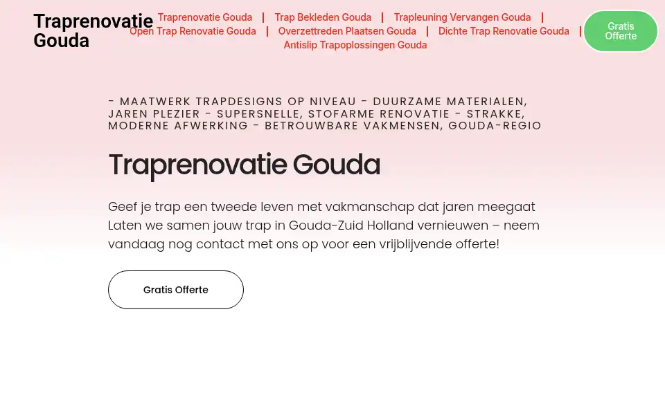 Screenshot of traprenovatiegouda.com