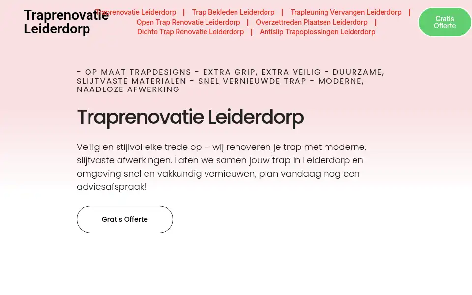 Screenshot of traprenovatieleiderdorp.com
