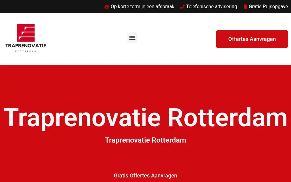Screenshot of traprenovatierotterdam.com