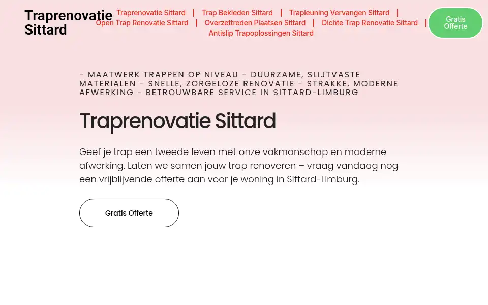 Screenshot of traprenovatiesittard.com