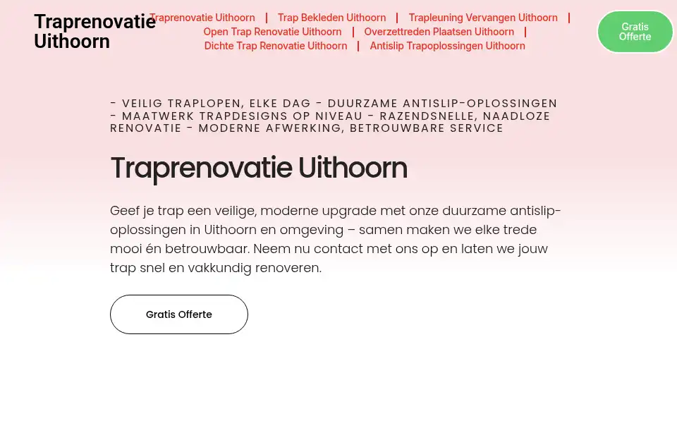 Screenshot of traprenovatieuithoorn.com