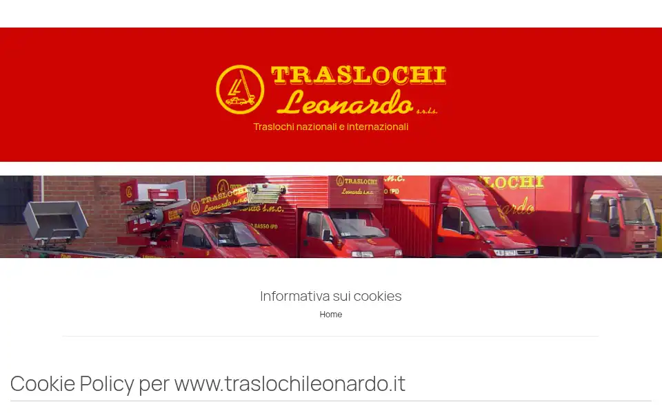 Screenshot of traslochileonardo.it