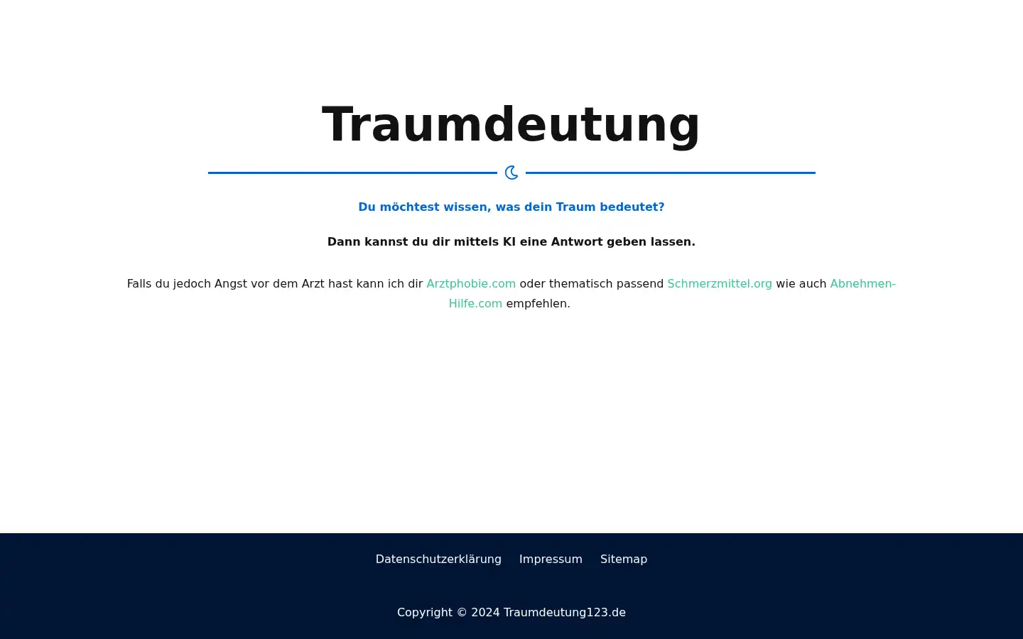 Screenshot of traumdeutung123.de