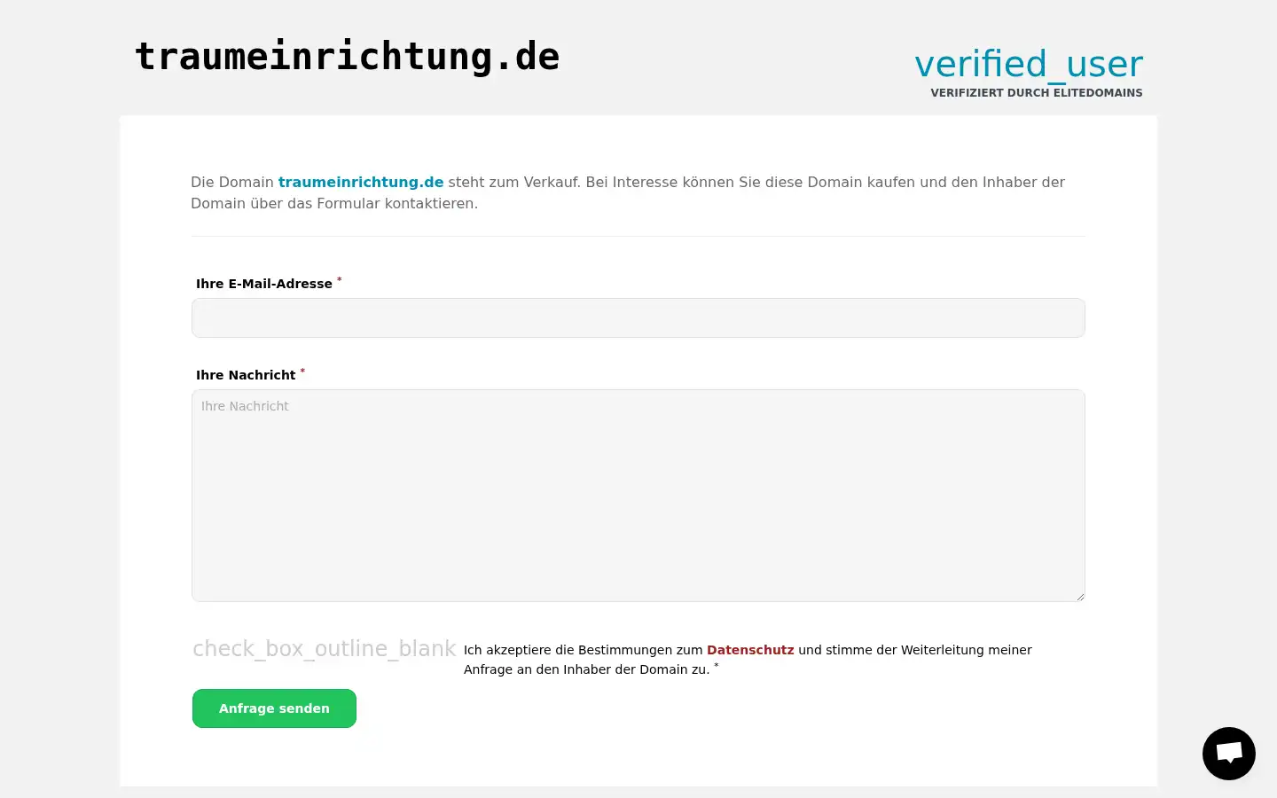 Screenshot of traumeinrichtung.de