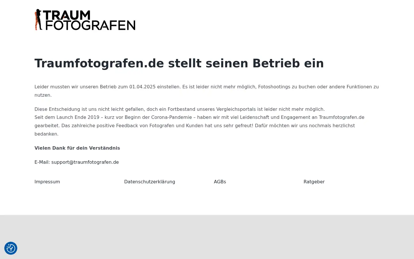 Screenshot of traumfotografen.de