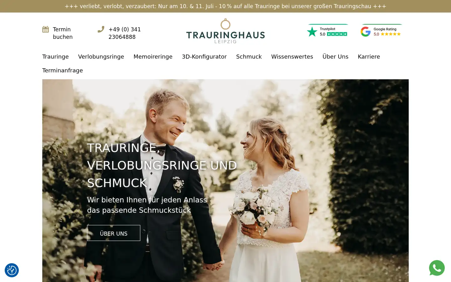 Screenshot of trauringhaus-leipzig.de