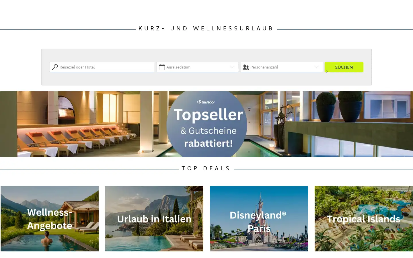 Screenshot of travador.com