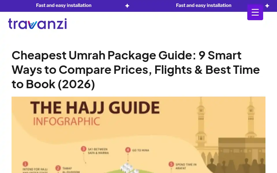 Screenshot of travanzi.com