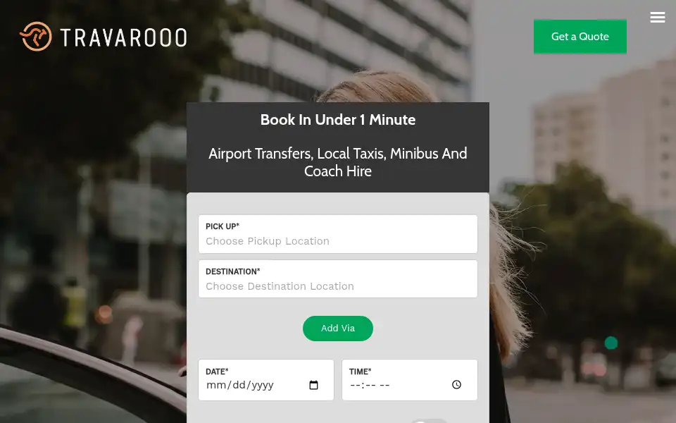 Screenshot of travarooo.com