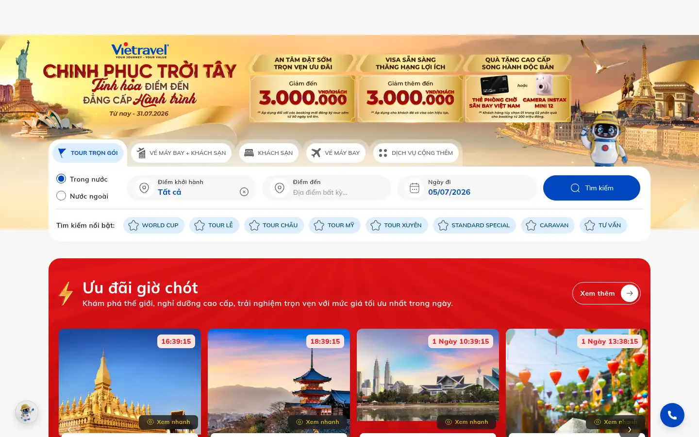 Screenshot of travel.com.vn