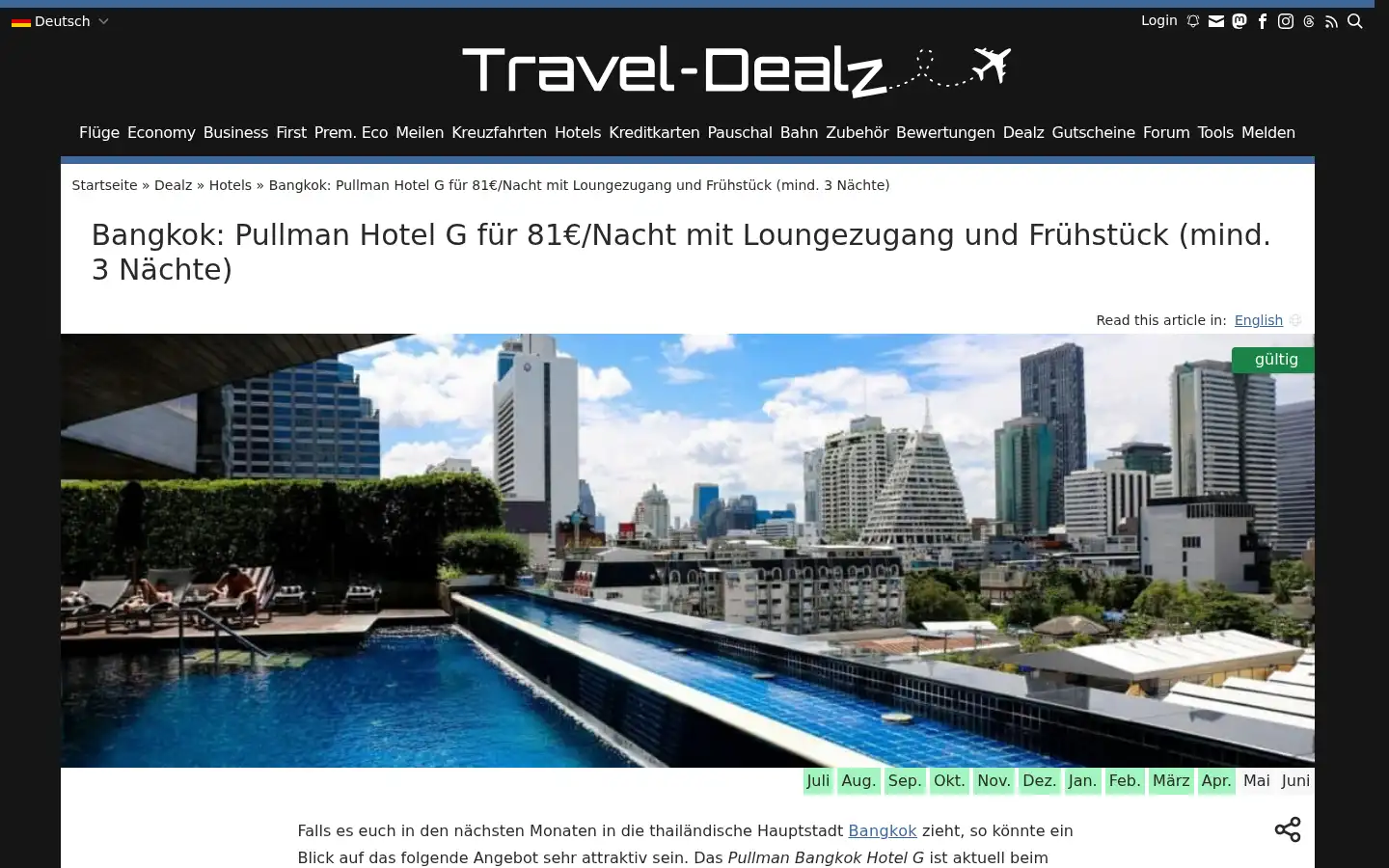 Screenshot of travel-dealz.de